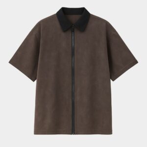 Zip-Collar Oversize Shirt
