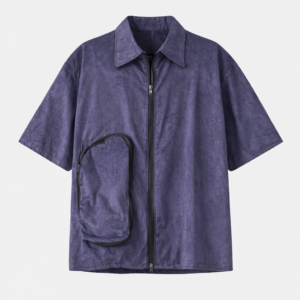 Puff Pocket Oversized Zip Shirt